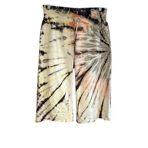 Lucky brand S-M sweatpants tie dye cropped vintage made in USA boho Y2K hippie